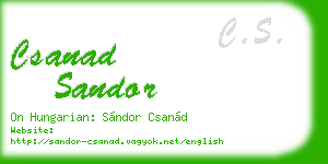 csanad sandor business card
